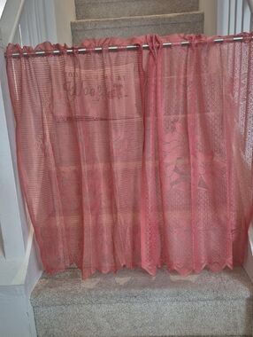 Three Dusty Rose Curtain Panels 30x36 (90x36)